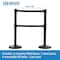 Us Weight Dual Retractable Belt Barrier Stanchion, 9ft Belts, Black, PR U2101ADA - alternate 4